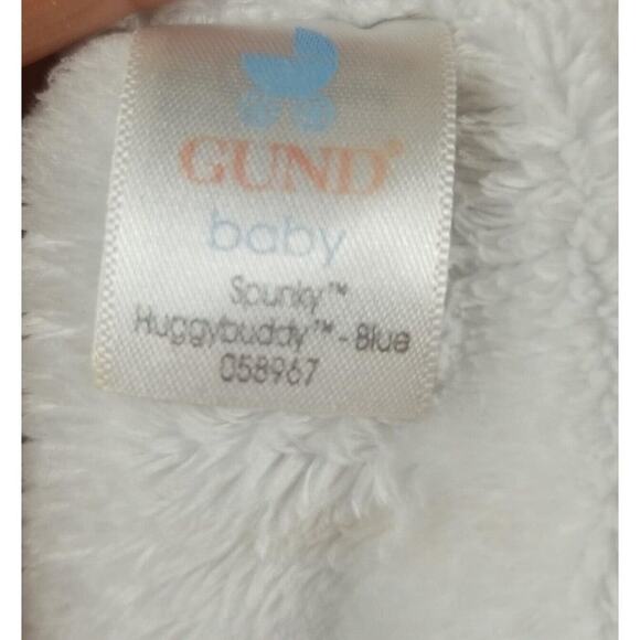 Baby Gund Blue Spunky Dog Comfy Security Blanket Plush Baby Lovey HuggyBuddy - Picture 9 of 11